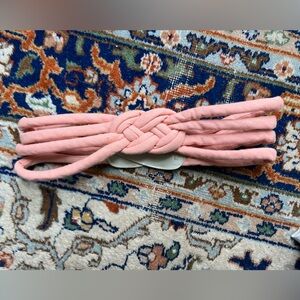 Vintage Coral Fabric Belt sz 12